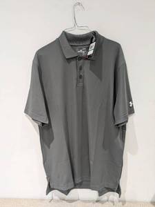 lot 57 image: NEW UNDER ARMOUR LARGE GRAY GOLF POLO