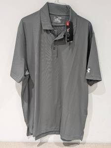 lot 59 image: NEW UNDER ARMOUR EXTRA LARGE GOLF POLO (GRAY)