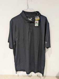 lot 68 image: NEW UNDER ARMOUR LARGE GOLF POLO (BLACK)