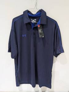 lot 69 image: NEW UNDER ARMOUR LARGE GOLF POLO (BLUE)