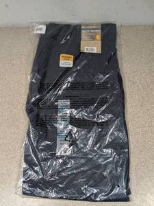 lot 76 image: NEW CARHARTT RELAXED FIT RIGBY DUNGAREE PANTS 4034 BLUE