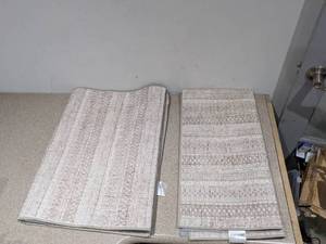 lot 87 image: (2) WYATT & ASH TAN MACHINE WASHABLE RUNNERS