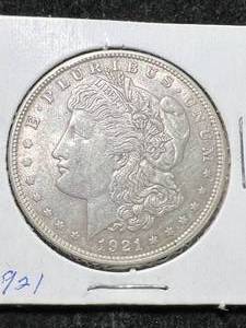 lot 25 image: 1921 US MORGAN SILVER DOLLAR