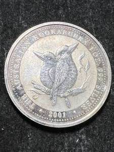 lot 34 image: 2001 AUSTRALIAN KOOKABURRA 1 TROY OZ .999 FINE SILVER