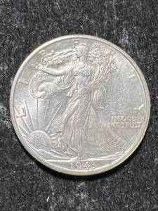 lot 35 image: 1943-D US WALKING LIBERTY HALF DOLLAR