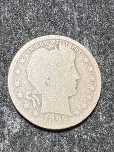 lot 36 image: 1899-S US BARBER QUARTER