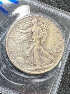 lot 53 image: 1936 US WALKING LIBERTY HALF DOLLAR
