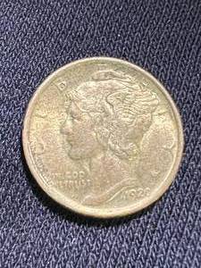 lot 58 image: 1920 US MERCURY DIME AU