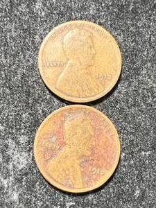 lot 65 image: 2 US WHEAT CENTS 1912-D 1913-D