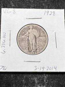lot 68 image: 1928 US STANDING LIBERTY QUARTER