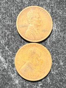 lot 70 image: 2 US WHEAT CENTS 1913 1914