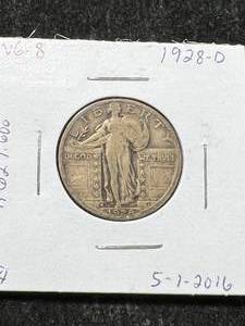 lot 71 image: 1928-D US STANDING LIBERTY QUARTER