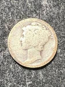 lot 73 image: 1920-D US MERCURY DIME