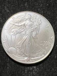 lot 85 image: 2024 AMERICAN SILVER EAGLE 1 TROY OZ .999 FINE SILVER