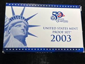 lot 104 image: 2003 US MINT PROOF SET