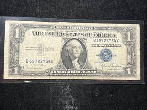lot 111 image: 1935-D US BLUE SEAL $1 SILVER CERTIFICATE