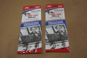 lot 83 image: 2 Eagle Claw 24-Packs of Snell Hooks