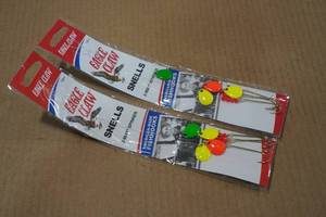lot 84 image: 2 Eagle Claw 4-Pack of 2-Way Spinner Snell Hooks