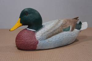 lot 118 image: Solid Resin Mallard Duck Decoy