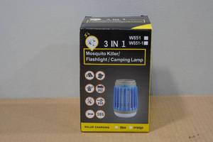 lot 120 image: 3-In-1 Mosquito KillerFlashlightCamp Light