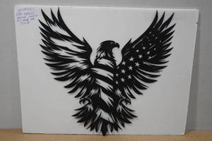 lot 125 image: Laser Cut Metal Patriotic American Eagle Dcor