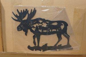 lot 130 image: Laser Cut Metal Moose Dcor