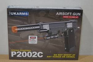 lot 139 image: UKArms P2002C Spring Powered Airsoft Gun with Laser