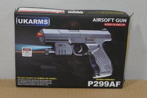 lot 141 image: UKArms P299AF Spring Powered Airsoft Gun with Laser
