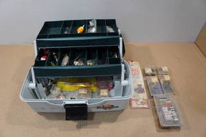 lot 184 image: Flambeau Fishing Tackle Box with Assorted Tackle