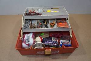 lot 186 image: Plano Fishing Tackle Box with Assorted Tackle