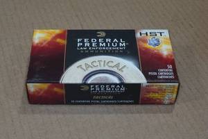 lot 242 image: 50 Federal LE Tactical .380 Auto 99 Gr HST Ammo