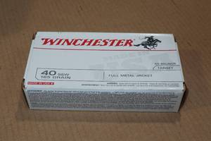 lot 245 image: 50 Winchester .40 S&W 165 Gr FMJ Ammo