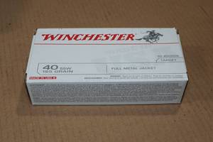 lot 246 image: 50 Winchester .40 S&W 165 Gr FMJ Ammo