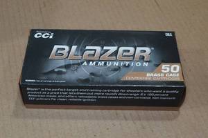 lot 249 image: 50 CCI Blazer 9mm Luger 124 Gr FMJ Ammo