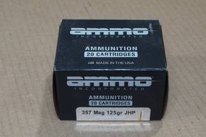 lot 252 image: 20 Ammo Inc .357 Mag 125 Gr JHP Ammo