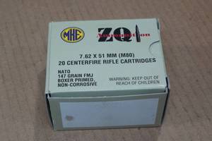 lot 264 image: 20 ZQ 7.62x51mm (.308) 147 Gr FMJ Ammo
