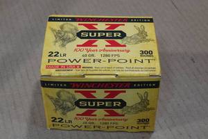 lot 289 image: 300 Winchester Super-X .22 LR 40 Gr Power-Point Ammo