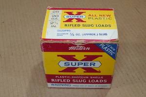 lot 299 image: 14 Western Super-X 20 Gauge 2-34 Rifled Slugs
