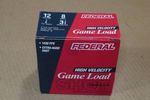 lot 303 image: 25 Federal Game Load 12 Gauge 2-34 8 Shot Shotshells