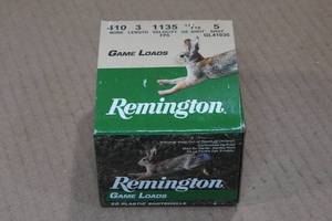 lot 316 image: 20 Remington Game Loads .410 Bore 3 5 Shot Shotshells