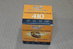 lot 318 image: 25 B&P Competition One .410 Bore 2-12 8 Shot Shotshells