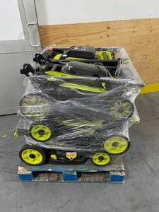 RYOBI- Pallet of Battery Powered Lawn Mowers (Tool Only)