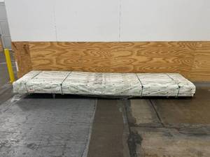 lot 16 image: CMPC Lot of 27 Bundles of- WM 356 1116 in. D x 2 14 in. W x 168 in. L Pine Wood Primed Finger-Jointed Casing Pro Pack 168 LF (12-Pieces Per Bundle for a Total of 324 Pieces)
