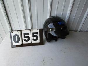 lot 55 image: Raider Black Motorcycle Helmet - Large