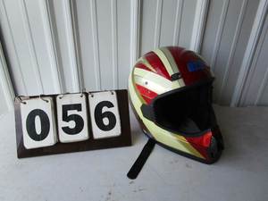 lot 56 image: Red Motorcycle Helmet - Large