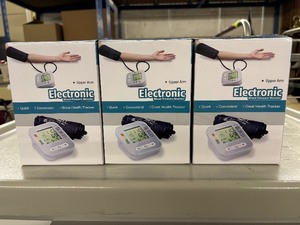 lot 78 image: Lot of 3 NEW Inova Electronic Blood Pressure Monitor with Upper Arm Cuff and Manual - Digital Accurate Easy-to-Use