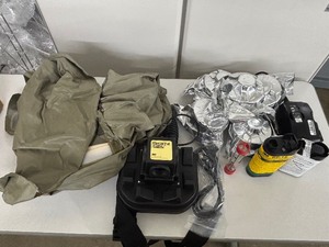 lot 91 image: WOW MSRP $2,500 3M Breathe Easy PAPR System w Versaflo Rechargeable Battery, CBRN-Certified Respirator, Full Hood, No Fit Test Needed Lightweight, Comfortable, Easy to Use W3M Duffle for Quick Access &&nbspNew Sealed Cartridges - Works Great