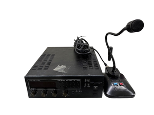 lot 9 image: Super Fun Newmatic PA-240ST Sound System  250W Amplifier, AMFM Tuner, Paging Capability, Professional Audio Equipment Great Condition