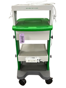 lot 34 image: MSRP $2,600Megadyne1300SJ Mega Cart with Accessory Shelf & Power Supply  HeavyDuty, Integrated Shelving, Compatible w Mega Power ESU & Locking Mobility Casters Good Condition