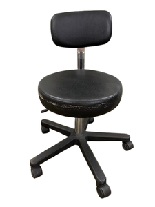 lot 47 image: MSRP $500 Midmark Ritter 273 Air Lift Series Stool with Backrest. Designed for comfort, support & smooth mobility. Good Working Condition Wear to front of seat